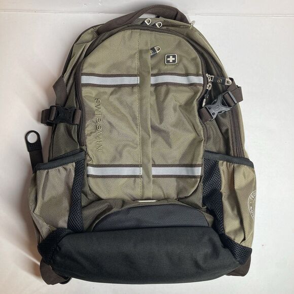 New Swisswin Green Air Flow System Nylon Backpack Great Quality